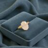 3.15 Cts GIA Certified Oval Round Shape F/VS1 Diamonds Hidden Halo Ring 18K Gold