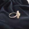 Stunning 3.30 Cts Pear Shape F/VS1 Natural Diamonds Wedding Ring 14K White Gold