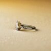 GIA Certified 3.50 Cts Round Pear Shape F/VS1 Diamonds Toi Et Moi Ring 18K Gold