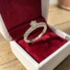 GIA Certified 0.80 Cts Round Brilliant F/VS1 Diamonds Engagement Ring 14K Gold
