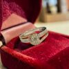 0.75 Cts Round Brilliant F/VS1 GIA Certified Diamonds Wedding Band Ring 14K Gold