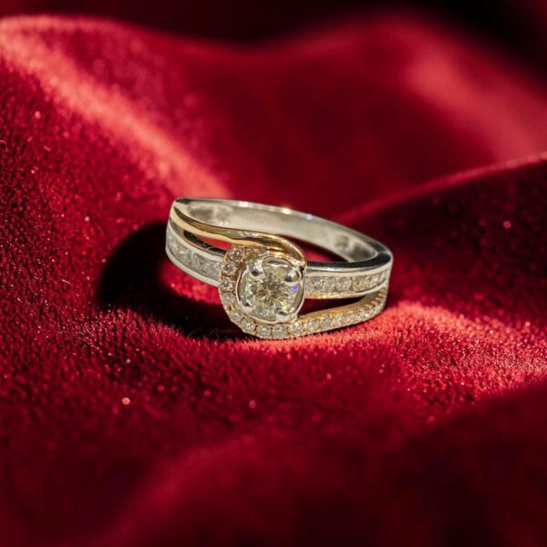 0.75 Cts Round Brilliant F/VS1 GIA Certified Diamonds Wedding Band Ring 14K Gold