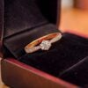 0.55 Cts GIA Certified Round Brilliant F/VS1 Diamonds Solitaire Ring In 14K Gold
