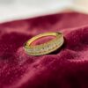 Pave 1.18 Cts Round Brilliant F/VS1 Diamonds Channel Set Band Ring In 14K Gold