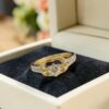 GIA Certified 1.10 Cts Round Brilliant F/VS1 Diamonds Pave Band Ring In 14K Gold