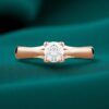 GIA Certified 0.65 Cts Round Brilliant Cut F/VS1 Diamonds Solitaire Ring 14K Gold