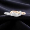 Pave 0.60 Cts Round Brilliant Cut Natural Diamonds Engagement Band Ring 14K Gold