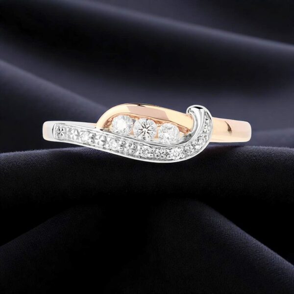Pave 0.60 Cts Round Brilliant Cut Natural Diamonds Engagement Band Ring 14K Gold