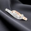 Pave 0.60 Cts Round Brilliant Cut Natural Diamonds Engagement Band Ring 14K Gold