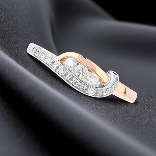 Pave 0.60 Cts Round Brilliant Cut Natural Diamonds Engagement Band Ring 14K Gold