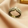 Pave 0.90 Cts Round Brilliant Cut Diamonds Women Engagement Ring 14K Yellow Gold