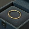 Stunning Unisex Wedding Band Stack Ring In Hallmark 14K Yellow Gold