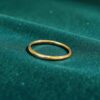 Stunning Unisex Wedding Band Stack Ring In Hallmark 14K Yellow Gold