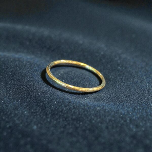 Stunning Unisex Wedding Band Stack Ring In Hallmark 14K Yellow Gold