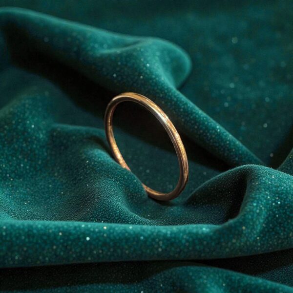 R-558 (17) Gorgeous Unisex Stack Wedding Band Ring In Stamped 14Karat Rose Gold