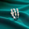 Exquisite 3.35 Cts Heart Oval Pear Shape F/VS1 Diamonds Engagement Ring 18K Gold