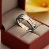 GIA Certified 0.50 Cts Round Brilliant F/VS1 Diamond Men's Wedding Ring 14K Gold