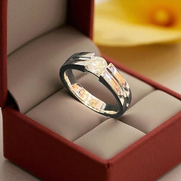 GIA Certified 0.50 Cts Round Brilliant F/VS1 Diamond Men's Wedding Ring 14K Gold