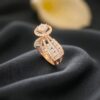Stunning 2.38 Cts Round Brilliant Cut Natural Diamonds Party Ring 14K Rose Gold