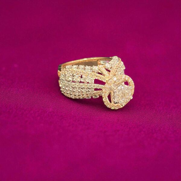 Stunning 2.38 Cts Round Brilliant Cut Natural Diamonds Party Ring 14K Rose Gold