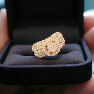 Stunning 2.38 Cts Round Brilliant Cut Natural Diamonds Party Ring 14K Rose Gold