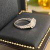 3 Cts GIA Certified F/VS1 Marquise Round Shape East West Diamonds Ring 18K Gold