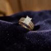 R-574 (16) Elegant 1.20 Cts Princess Round F/VS1 Diamonds Invisible Setting Ring 14K Gold