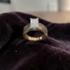 R-574 (18) Elegant 1.20 Cts Princess Round F/VS1 Diamonds Invisible Setting Ring 14K Gold