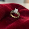 R-574 (19) Elegant 1.20 Cts Princess Round F/VS1 Diamonds Invisible Setting Ring 14K Gold