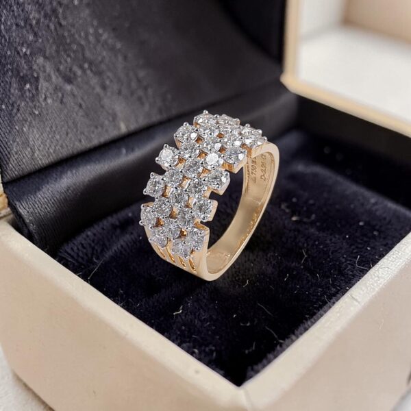R-578 (5) 2.16 Cts Round Brilliant F/VS1 Diamonds Engagement Band Ring In 14K Yellow Gold