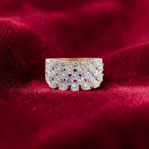 2.16 Cts Round Brilliant F/VS1 Diamonds Engagement Band Ring In 14K Yellow Gold