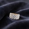 R-578 (8) 2.16 Cts Round Brilliant F/VS1 Diamonds Engagement Band Ring In 14K Yellow Gold