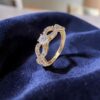 R-579 (7) GIA Certified 0.95 Cts Round Brilliant F/VS1 Diamonds Engagement Ring 14K Gold