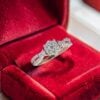 R-581 (8) Pave 0.77 Cts Round Brilliant F/VS1 Diamonds Anniversary Ring 18K Yellow Gold