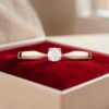 R-584 (6) 0.50 Cts GIA Round Brilliant F/VS1 Diamond 4-Prong Solitaire Ring 14K Rose Gold
