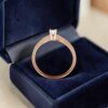 R-584 (7) 0.50 Cts GIA Round Brilliant F/VS1 Diamond 4-Prong Solitaire Ring 14K Rose Gold