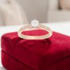 R-585 (5) GIA Certified 0.70 Cts Round Brilliant F/VS1 Diamonds Solitaire Ring In 14K Gold