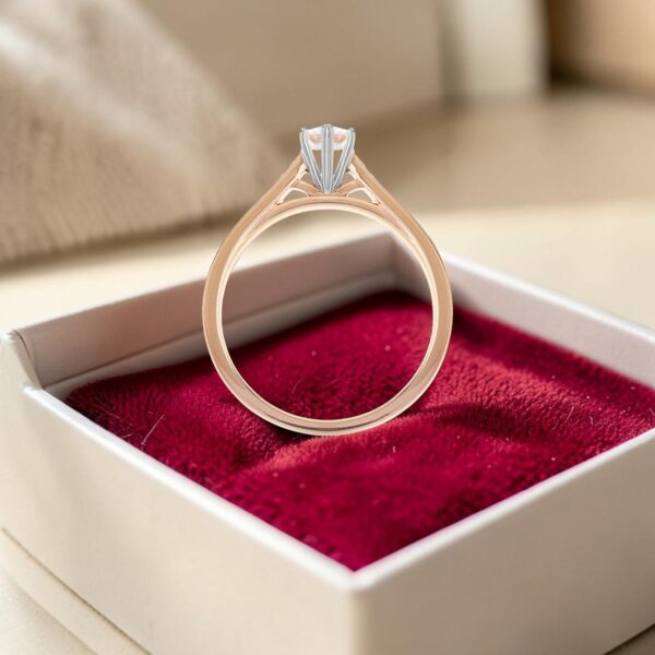 R-585 (7) GIA Certified 0.70 Cts Round Brilliant F/VS1 Diamonds Solitaire Ring In 14K Gold
