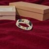 R-593 (13) GIA Certified 0.50 Cts Round Brilliant F/VS1 Diamond Men's Band Ring In 14K Gold