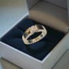 R-593 (14) GIA Certified 0.50 Cts Round Brilliant F/VS1 Diamond Men's Band Ring In 14K Gold