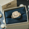 2.10 Cts GIA Certified Round Brilliant F/VS1 Diamonds Engagement Ring 14K Gold
