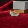 Pave 1.19 Cts Round Brilliant F/VS1 Diamonds Anniversary Band Ring 14K Rose Gold