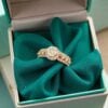 Pave 1.19 Cts Round Brilliant F/VS1 Diamonds Anniversary Band Ring 14K Rose Gold