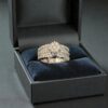 Stunning 1.68 Cts Round Brilliant F/VS1 Diamonds Multi-Row Band Ring In 14K Gold