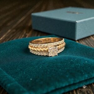 Beautiful 0.82 Cts Round Brilliant F/VS1 Diamonds Anniversary Band Ring 14K Gold