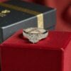 R-602 (17) Stunning 1.07 Cts Round Princess Shape F/VS1 Diamonds Engagement Ring 14K Gold