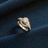 R-602 (18) Stunning 1.07 Cts Round Princess Shape F/VS1 Diamonds Engagement Ring 14K Gold