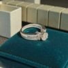 1.22 Cts Princess Marquise Round Shape F/VS1 Diamonds Anniversary Ring 14K Gold