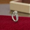 1.22 Cts Princess Marquise Round Shape F/VS1 Diamonds Anniversary Ring 14K Gold