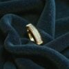 R-605 (19) Gorgeous 0.33 Cts Round Brilliant F/VS1 Diamonds Two-Row Band Ring 14K Rose Gold